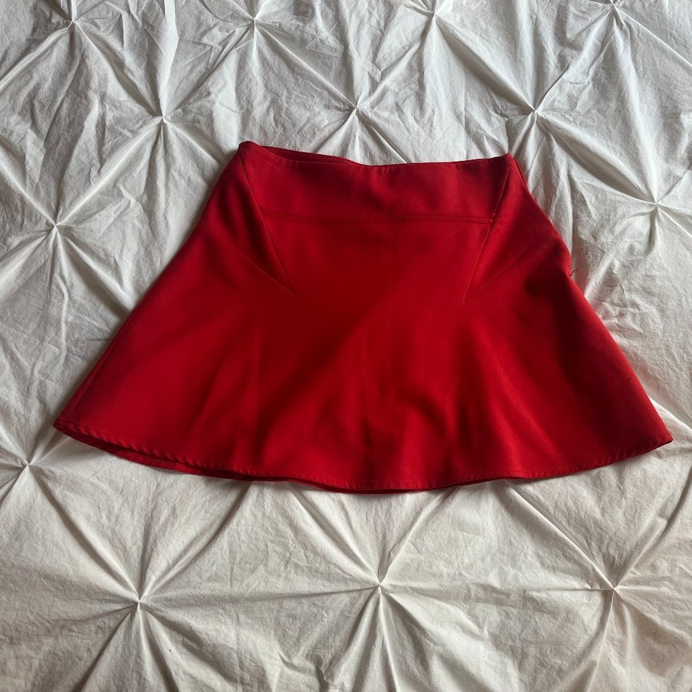 Zara Basic Mini Skirt - Poppy Red